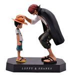 Blue Aura One Piece Luffy & Shanks Action Figure PVC Material Height-18CM Multicolour Collectible (Shanks&Luffy), Polyvinyl Chloride