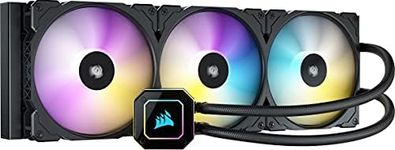 CORSAIR iCUE H170i Elite CAPELLIX Liquid CPU Cooler (33 Ultra-Bright CAPELLIX RGB LEDs, 420 mm Radiator, Three 140 mm Corsair ML RGB Magnetic Levitation PWM Fans, iCUE Commander CORE Included) Black CW-9060055-WW