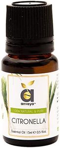 Anveya Citronella Essential Oil, 100% Natural, Pure & Undiluted, 15ml, Best For Hair & Skin, Diffuser & Refreshing Aroma