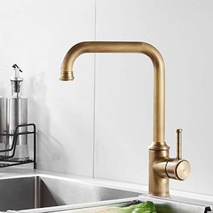 Kelelife Rubinetto Cucina, Ottone Antico, Miscelatore Cucina Rubinetto on Beccuccio Alto 360 Gradi