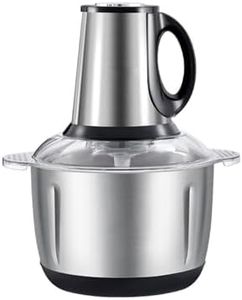 Mikenzo Stainless Steel Electric Meat Mixer Grinders with Bowl for Heavy Food Chopper Mixer, Meat, Vegetables, Onion Slicer Garlic Food Processor (2L, 300 Watts) (Silver)