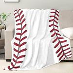 MASTIEE Baseball Blanket for Boys Adults, Baseball Gifts for Boys 6 7 8 9 10 11 12 Years Old Baseball Lovers, Kids Toddlers Teens Sport Baseball Throw Blanket - Baseball 50x60 Inch