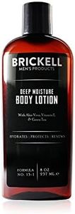 Brickell Men's Deep Moisture Body Lotion for Men, Natural and Organic Protects and Hydrates Dry Skin, 8 Ounce, Scented