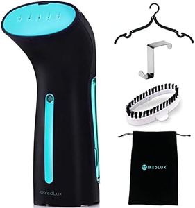 WiredLux Clothes Steamer, Clothes Steamer Handheld for Holidays & Home, Compact & Portable, 25s Heat-up & 100% Leakproof, Vertical Garment Steamer, Travel Accessories Included