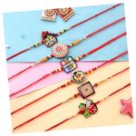 Pride Store Stylish Cartoon Character Kids Rakhi Set with Tilak Pack and Greeting Card for Brother, Sister, Baby Boy, Baby Girl, Chhota Bhai (Art F)