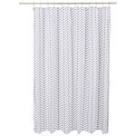 Amazon Basics Herringbone Shower Curtain, 183 x 183 cm, Dark Grey