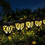 Solpex Cleanux Zone Solar Lights Outdoor Waterproof, 6 Pack Led Solar Garden Lights, Solar Lights For Outside, Yard, Patio, Landscape, Walkway (Warm White)