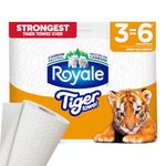 Royale Tiger Strong Paper Towel, 3 Equal 6 Rolls, 98 Sheets per Roll