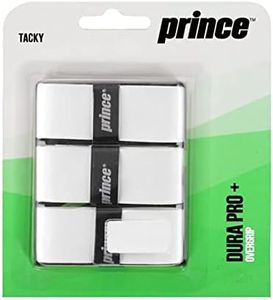 Prince Overgrip Dura Pro Plus Set of 3 Grips, Overgrip Dura Pro Plus 3er, Weiß, Standard White