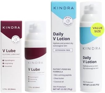 Kindra Daily V Lotion XL & V Lube Silicone Base Personal Lubricant - Long-Lasting Lubrication, ph-Balanced & Doctor Recommended - For Vaginal Dryness, Discomfort, Sensitive Skin