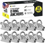 DC Cargo E Track Tie Down Anchors (10 Pack) - Heavy Duty Steel Accessories for Trailer, Motorcycle, Wheel Chock & Equipment