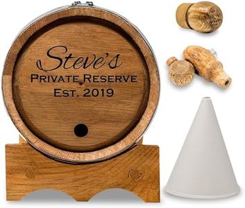 Red Head Barrels - Custom Engraved 2 Liter Oak Barrels for Aging Whiskey, Rum, Tequila, Bourbon, Scotch and Wine, Aged and Charred Oak Barrel for Custom Personalized Exclusive Home Distilling