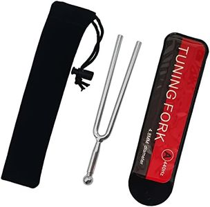 A440 Hz Tuning Fork (A440) Standard A Key for Guitar Bass Violin Tuner String Musical Instrument Tuner Tuning Forks, All in Storage Pouch