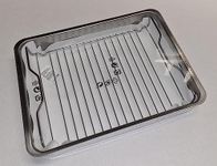 IKEA KONCIS Roasting Tin with Grill Rack, Stainless Steel 40x32 cm (16x13 ") - Sold by Stockland