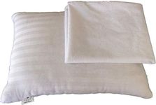 Trance Home Linen Super Soft Pure Cotton Baby Pillow/Kids Pillow with 1 Pillow Protector | for 1+ Year Baby (12 x 16 inch | 30 x 40 cm | 1 Baby Pillow + 1 Pillow Protector - White)