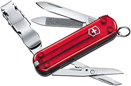 Victorinox 0.6463.T Nail Clip 580 Swiss Army Knife, Red Transparent, Small/30 mm