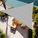 Shade&Beyond 12'x12'x12' Sun Shade Sail Triangle Canopy Grey Outdoor UV Sunshade Sail for Patio Yard Backyard Garden Lawn