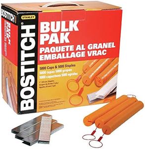 BOSTITCH CAPPAK-5M 1 -Inch Caps And Staples (Pack of 5000)