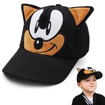 VRITRAZ Sonic Cartoon Character Printed Little Cap for Kids, Baby Girls and Boys 3-12 Years (Black)