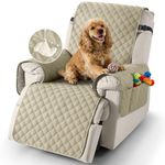 TAOCOCO Recliner Slipcovers,100% Waterproof Recliner Covers,Armchair Covers with Pockets,1 Seater Armchair Slipcovers,Non Slip Reclining Sofa Covers Arm Chair Covers for Pets(Beige)