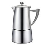 Cuisinox Roma 6-cup Stainless Steel Stovetop Moka Espresso Maker