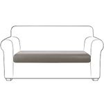 Yates Home PU Leather Couch Sofa Cushion Slipcover Water-Proof Elastic Chair RV Seat Covers Loveseat Sofa Furniture Protector Slip Cover for Settee Seater Replacement in Living Room(Loveseat, Taupe)