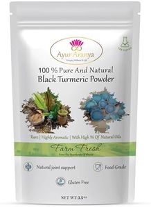 Ayur Aranya 100% Pure and Natural Black Turmeric Powder 3.5 Oz Curcuma Caesia Farm Fresh Root Powder Highly Aromatic with Natural Oils Support Joints Immunity Booster | Gluten Free, Lab Tested