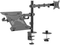 AISENS - DTL32TSR-193 - Desk Mount Swivel and Tilt for Notebook and Monitor/TV 9 kg from 17-32, Black