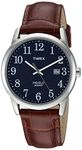 Timex Men's TW2R63800 Easy Reader 38mm Brown/Blue Croco Pattern Leather Strap Watch