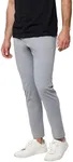 INTO THE AM All Day Pants - Premium Everyday Tapered Leg Comfort Stretch Khaki Chino Casual Pants (Light Grey, 32W x 33L)