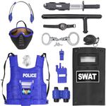 Liberty Imports Kid's Police Force Role Play Set with Mask (Multicolour)