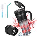 Vaeqozva Portable Blender-Personal Blender USB Rechargeable for Shakes and Smoothies Mini Blender Smoothie Maker on the Go Blender Cup with 6 Blades 16Oz Small Fruit Blender for Home Travel Sports Gym