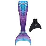 Fin Fun Fantasy Mermaid Tail for Girls and Boys, Monofin for Swimming Included