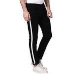 BUkkL Men's Slim Fit Jeans (black-110_34_White_34)