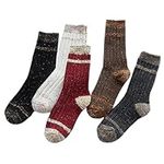 5 Pack Pile Heap Socks for Women Winter Warm Knitted Shiny Leg Warmer Boot Socks