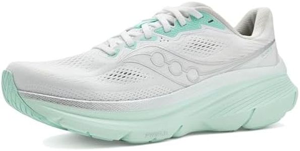 Saucony Women's Guide 19 (Wide) Sneaker, White/Hush, US 8.5