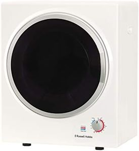 Russell Hobbs RH3VTD800 White 2.5kg Compact Mini Vented Tumble Dryer, Portable, Freestanding Table top Dryer with 3 Heat Settings small