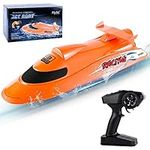 Super Fast RC Boat Speed ​​30km/h RC Yacht - High Speed ​​Boat Large Race RC Boat Lake and Pool Toys Adult Kids Toys (Orange)