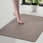 MontVoo Bath Mat Rug for Bathroom-Bathroom Mat Bathroom Rug Non Slip Absorbent Quick Dry Bathmat Shower Mats-Bathroom Floor Mats in Front of Bathtub Sink Washroom Mat Brown 40x60CM