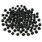 EmbroideryMaterial Crystal Black Beads for Jewellery Making, Bracelet Making, Craft, Bag Making, Embroidery, Embellishment, Toran Making, Pusalu Making (Jet Black, 288 Pieces)