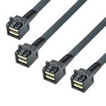 10Gtek Internal Mini SAS HD SFF-8643 Cable, with Sideband, 0.8-Meter(2.6ft), Foldable, Flexible, 2 Pack