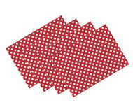 Oasis Home Collection Cotton Printed Place Mat - Red Polka - 4 Pcs Pack