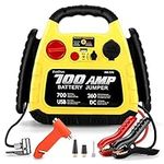 ZunDian Jump Starter with Air Compressor 260PSI, 1000A Portable Car Jump Starter, 4-in-1 Battery Booster Pack for Vehicles(3L Gas/Diesel), Safety Jumper Cable with USB/DC Port