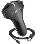 iVoltaa QC 3.0 Dual Port 36 W Turbo Car Charger with Type - C Cable (Black)