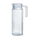 JAMES Fridge Door Jug with Lid for Water Fruit Juices Liquors Store | 1.2 Litre Capacity Transparent Glass Pitcher | Ease in Pouring | for Cold Water, Iced Tea and Juice Drink (1.2 L)