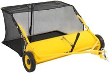 VINGLI 42 Inch Garden Lawn Yard Sweeper, 12 cu.ft. Heavy Duty Tow-Behind,Pull-Behind Leaf Collector with Quick-Release Bag for Leaves, Grass & Debris on Lawn, Yard, Garden & Artificial Grass