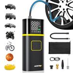 AUXITO Tire Inflator Portable Air Compressor 150PSI Air Pump for Car Tires, Cordless Tire Pump with Digital Pressure Gauge, Emergency LED Light for Car, Bike, Motorcycle, Ball