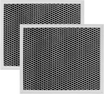 S97007696 Replacement Filter - 10.5" X 8.75" Filter For Stove Vent Fan, Oven Vent Filter With Aluminum Mesh Charcoal Combo Replaces 97007696 41F Filter - 2 Pack