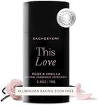 Each & Every All Natural Deodorant for Women & Men - Sensitive Skin, Plant-Based, Baking Soda & Aluminum-Free Deodorant - Clean Long Lasting 24 Hr Odor Control - Rose & Vanilla Travel Size, 2.5oz