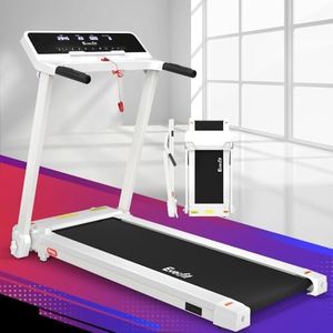 Everfit Treadmill Electric Treadmills with 420mm Running Belt, Folding Walking Pad Foldable Machine Exercise & Fitness Equipment, with up to 14km/h Speed for Home Gym Workout White